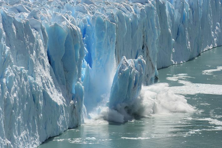 British Ecological Society image of glacier falling